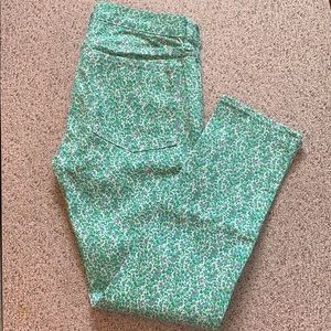 J Crew floral toothpick jeans size 29